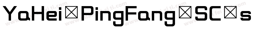 YaHei PingFang SC sa字体转换
